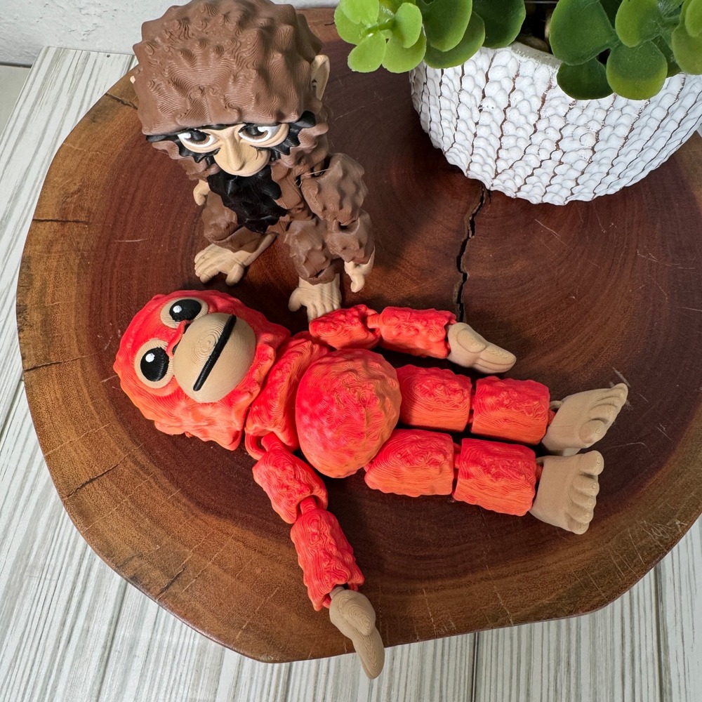 Punch The Monkey & His Orangutan Plush Fidget Toy 3D Printed - Picture 7 of 9